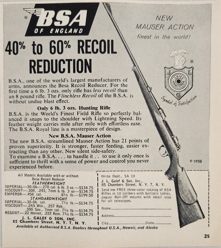 1958 print bsa - 1958, of